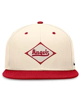 Nike Men's Natural/Red Los Angeles Angels City Connect True Fitted Hat