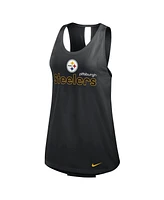 Nike Women's Black Pittsburgh Steelers Plus Performance Tank Top