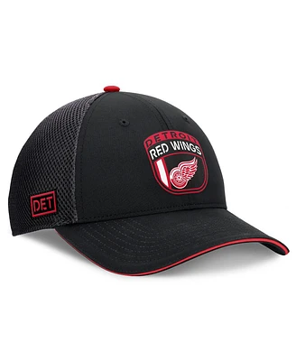 Fanatics Men's Black Detroit Red Wings 2024 Nhl Draft on Stage Trucker Adjustable Hat