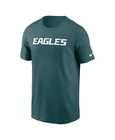 Nike Men's Midnight Green Philadelphia Eagles Primetime Wordmark Essential T-Shirt