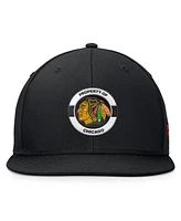 Fanatics Men's Black Chicago Blackhawks Authentic Pro Training Camp Snapback Hat