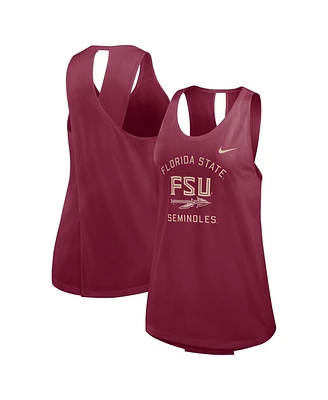 Nike Women's Garnet Florida State Seminoles Primetime Open Back Tank Top