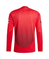 Adidas Men's Red Manchester United 2024/25 Home Long Sleeve Authentic Patch Jersey