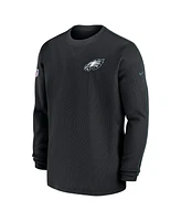 Nike Men's Black Philadelphia Eagles 2024 Sideline Coaches Long Sleeve Top