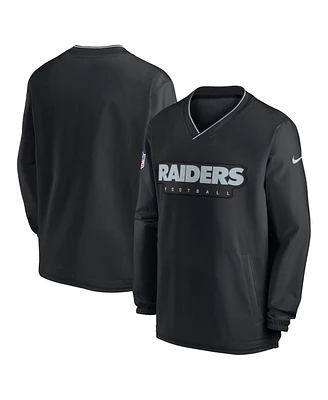 Nike Men's Black Las Vegas Raiders Sideline Pullover Wind Shirt