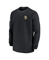 Nike Men's Black Minnesota Vikings 2024 Sideline Coaches Long Sleeve Top