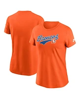 Nike Women's Orange Denver Broncos Team Logo T-Shirt