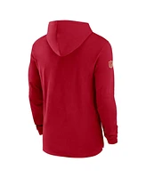 Nike Men's Scarlet San Francisco 49ers Sideline Hoodie Performance Long Sleeve T-Shirt