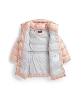 Polo Ralph Lauren Toddler And Little Girls Metallic Down Hooded Long Jacket