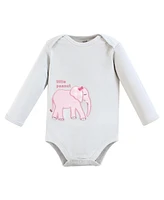 Touched by Nature Baby Girls Organic Cotton Long-Sleeve Bodysuits