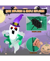 3.6 Ft Halloween Inflatable Ghost Broke Out from Window