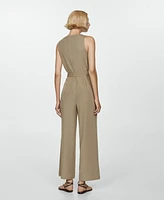 Mango Women's Belted Lyocell Jumpsuit