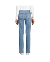 Lands' End Women's Recover High Rise Straight Leg Blue Jeans