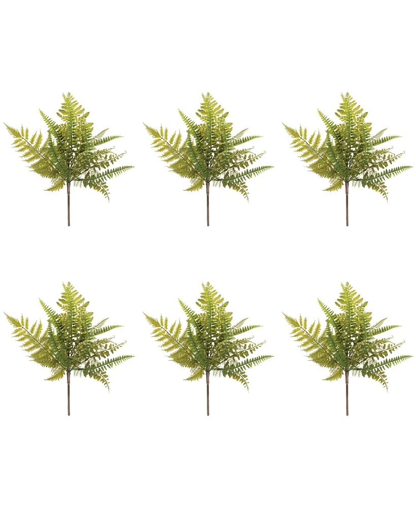 Slickblue Mixed Fern Spray for Lush Holiday and Home Decor Arrangements (Set of 6)