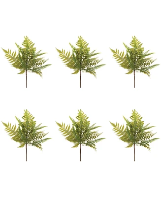 Slickblue Mixed Fern Spray for Lush Holiday and Home Decor Arrangements (Set of 6)