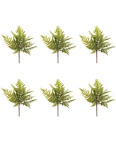 Slickblue Mixed Fern Spray for Lush Holiday and Home Decor Arrangements (Set of 6)