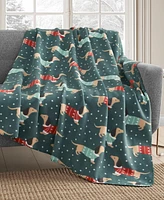 Birch Trail Holiday Printed Fleece Throw, 50" x 60"