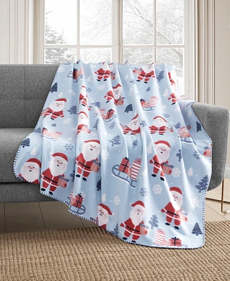 Birch Trail Holiday Printed Fleece Throw, 50" x 60"