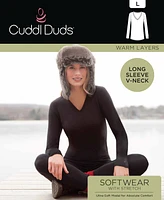 Cuddl Duds Plus Softwear Stretch V-Neck Top