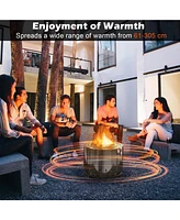 Vebreda Smokeless Stainless Steel Fire Pit with Ash Pan for Yard Camping