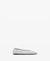 Mango Women's Metallic Mesh Shoes