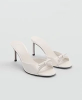 Mango Women's Bow Heel Sandals