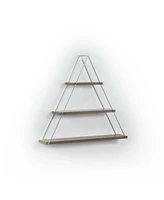 Streamdale Furniture Moset Floating Wall Decor Wall Mounted Rustic Decorative Hanging Metal Bracket Triangle Shelf