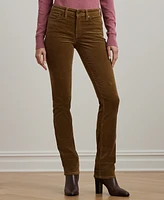 Lauren Ralph Petite Mid-Rise Straight Corduroy Pants