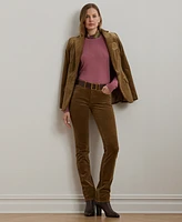 Lauren Ralph Petite Mid-Rise Straight Corduroy Pants