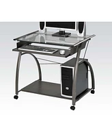 Streamdale Furniture Vincent Computer Desk In Pewter