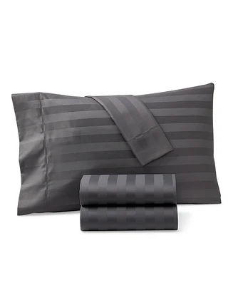 Charter Club 1.5" Stripe 550 Thread Count 100% Cotton 4-Pc. Sheet Set, King