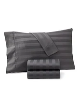 Charter Club 1.5" Stripe 550 Thread Count 100% Cotton 4-Pc. Sheet Set, King