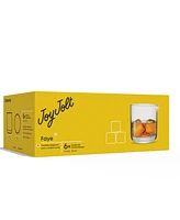 JoyJolt Faye Double Old Fashioned Whiskey Glasses, Set of 6