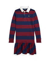 Polo Ralph Lauren Big Girls Striped Cotton Jersey Rugby Dress