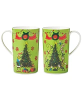 Lenox Grinchmas Heat Sensitive Magic Mugs, Set of 2