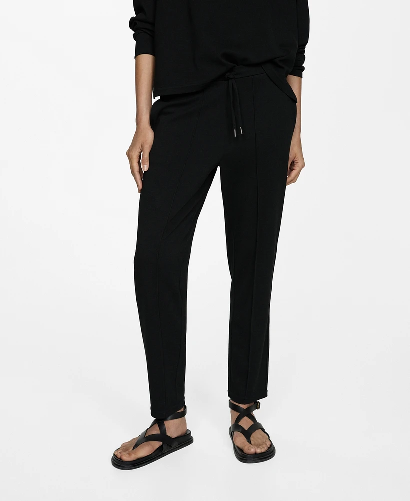 Mango Women's Seam Detail Jogger Pants