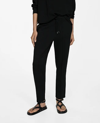 Mango Women's Seam Detail Jogger Pants