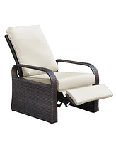 Simplie Fun 3-Position Adjustable All-Weather Recliner with Ergonomic Cushion