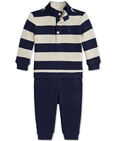 Polo Ralph Lauren Baby Cotton Striped Sweater & Pants Set