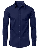 Blue Ice Men's Long Sleeve Classic Dress Shirt