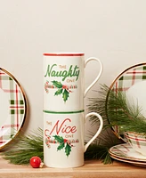 Lenox Naughty & Nice Mugs, Set of 2