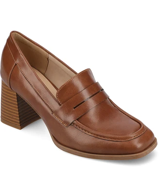 Journee Collection Women's Malleah Heeled Loafers