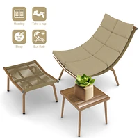 Elegant Chaise Lounge with Table for Indoor/Outdoor Relaxation