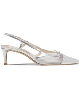 Dolce Vita Women's Kandi Mesh Bow Pointed-Toe Kitten-Heel Slingback Pumps
