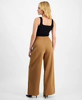 I.n.c. International Concepts Inc Petite High-Rise Wide-Leg Ponte Pants