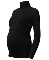 Seraphine Women's Maternity Nursing Roll Neck Top