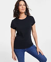 I.n.c. International Concepts Women's Cotton Embellished-Star Tee, Created for Macy's