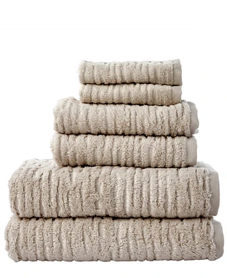 Skl Home Cloudsoft 100% Long Staple Cotton 6-Piece Bath Towel Set