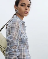 Mango Women's Check Cotton Shirt