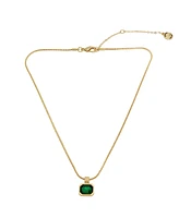 Steve Madden Faux Stone Gem Pendant Necklace